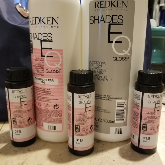 Redken Other - NEW BUNDLE Shades EQ  crystal clear 000 16.9 oz & EQ Sol. + (3)  onyx toners